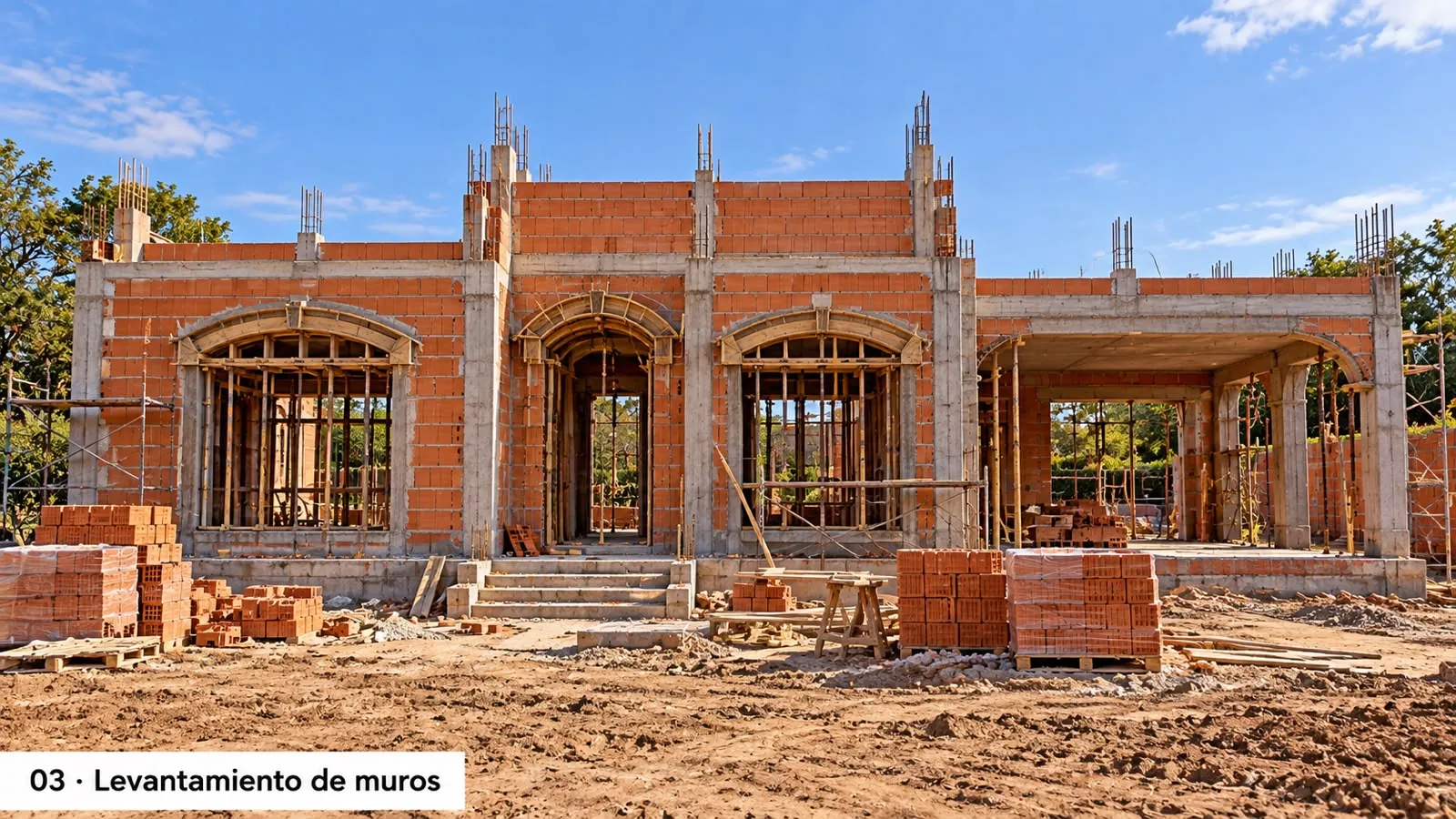 Modelo Argentina estilo Gótico, etapa de obra 3 de 9
