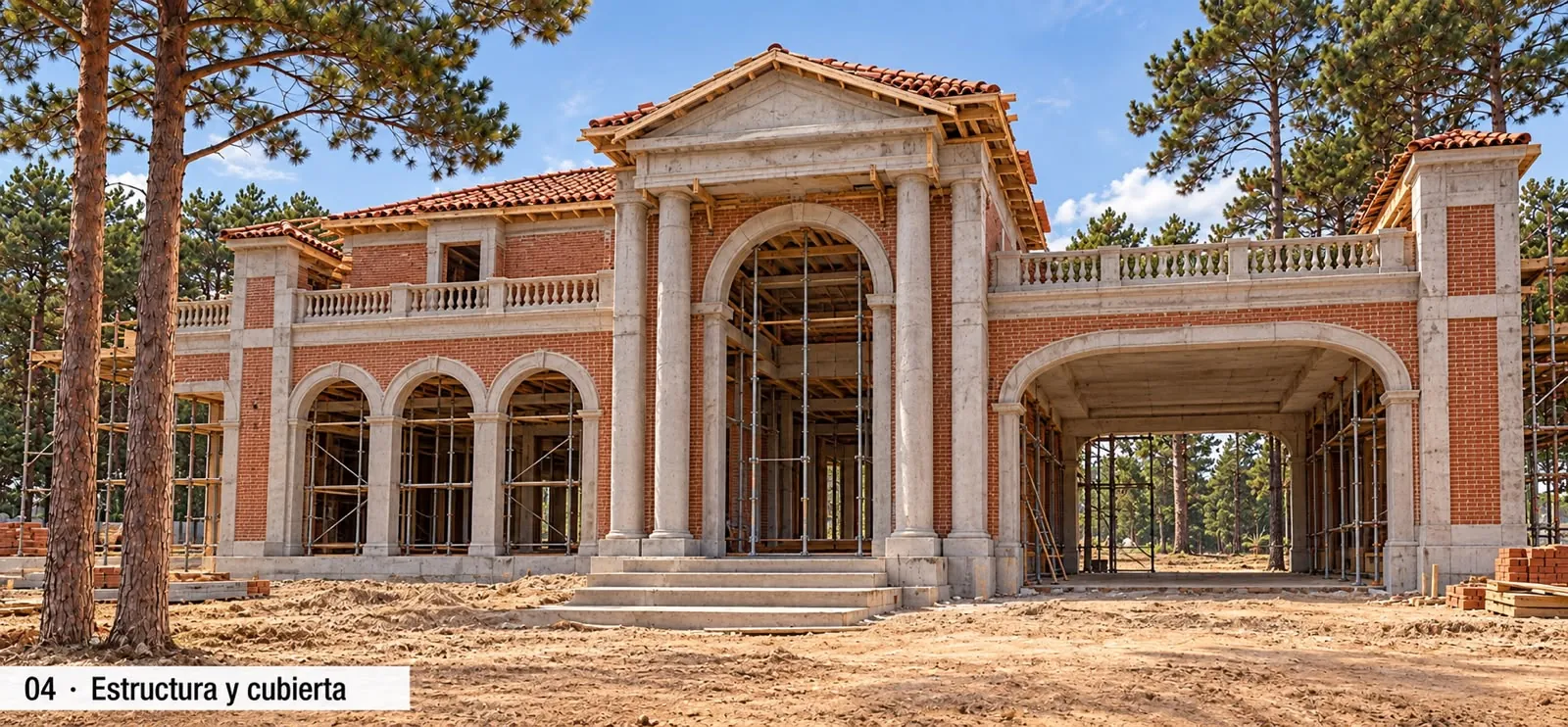 Modelo España estilo Romano, etapa de obra 3 de 7