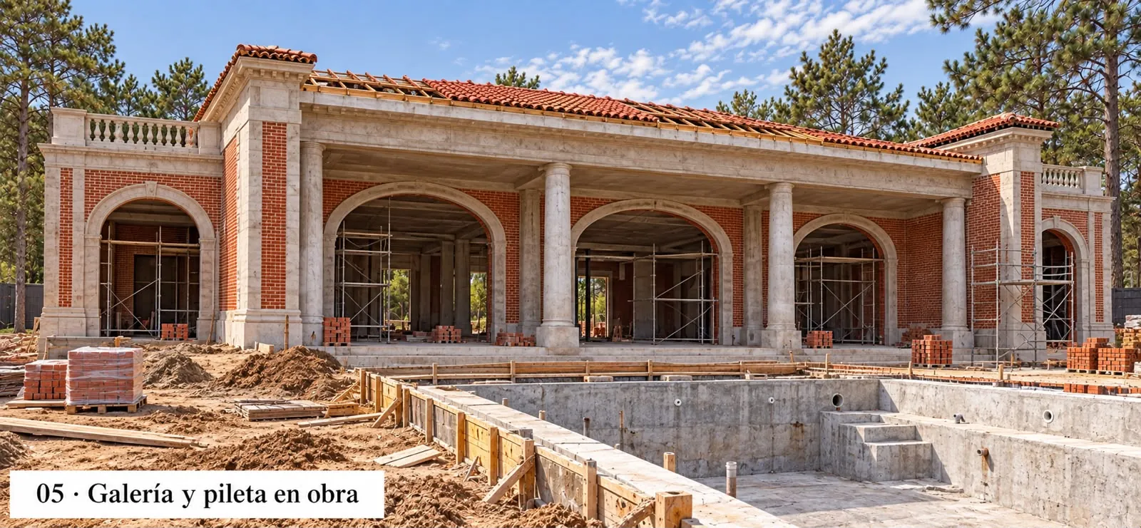 Modelo España estilo Romano, etapa de obra 4 de 7
