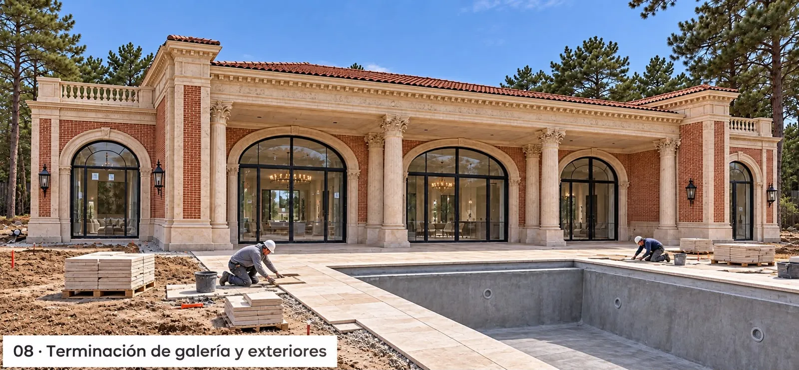 Modelo España estilo Romano, etapa de obra 6 de 7