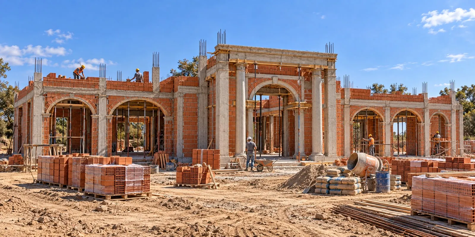 Modelo Francia estilo Romano, etapa de obra 2 de 5