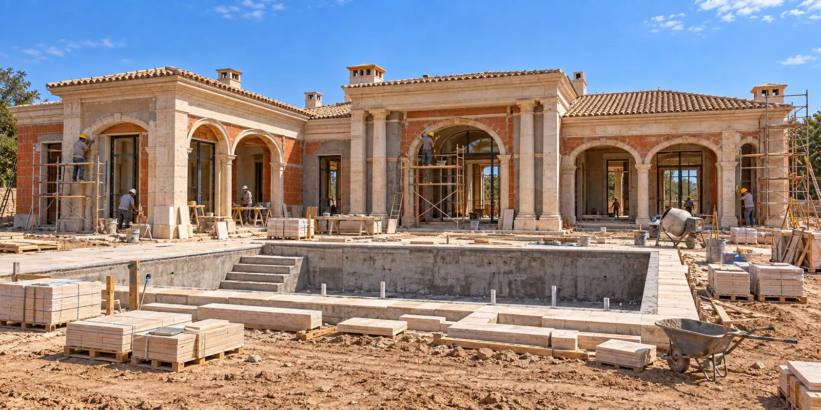 Modelo Francia estilo Romano, etapa de obra 5 de 5